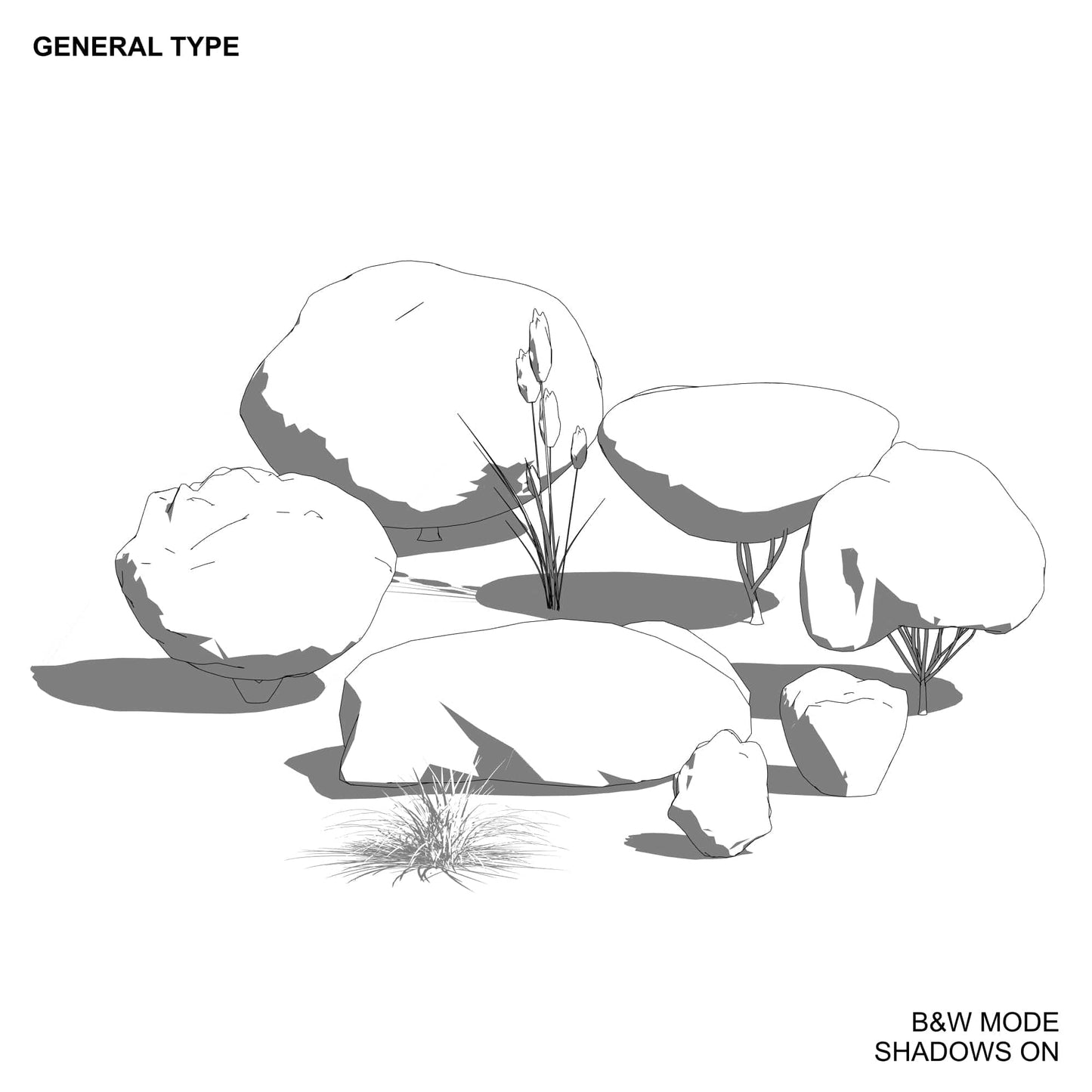 BIMcraftHQ-Planting-General Shrub Pack