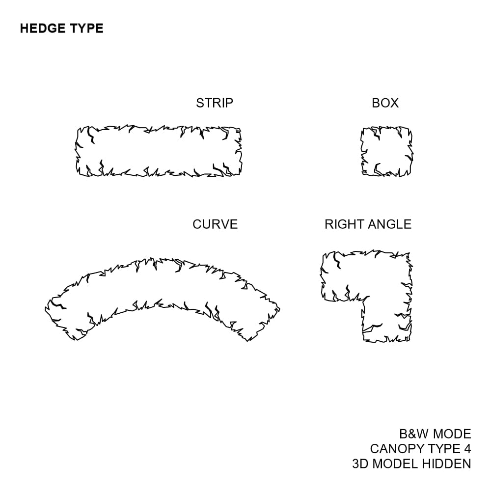 BIMcraftHQ-Planting-Hedge Shrub Pack