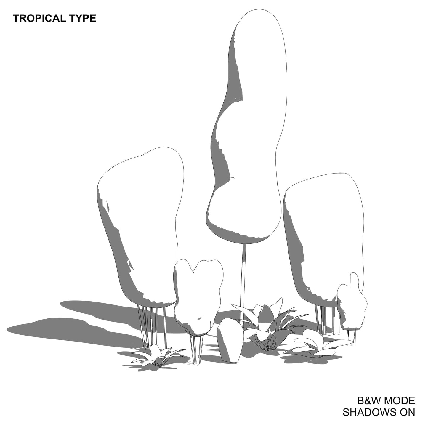 BIMcraftHQ-Planting-Tropical Shrub Pack