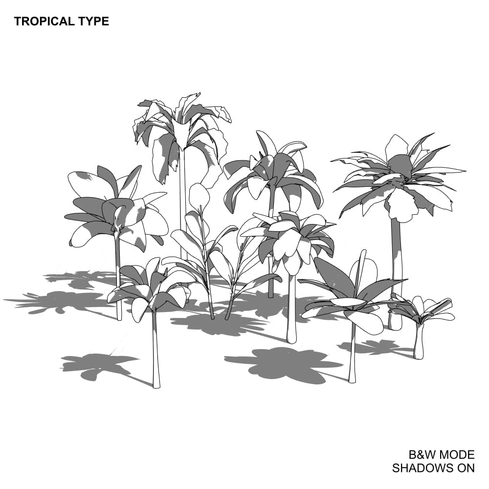 BIMcraftHQ-Planting-Tropical Tree Pack