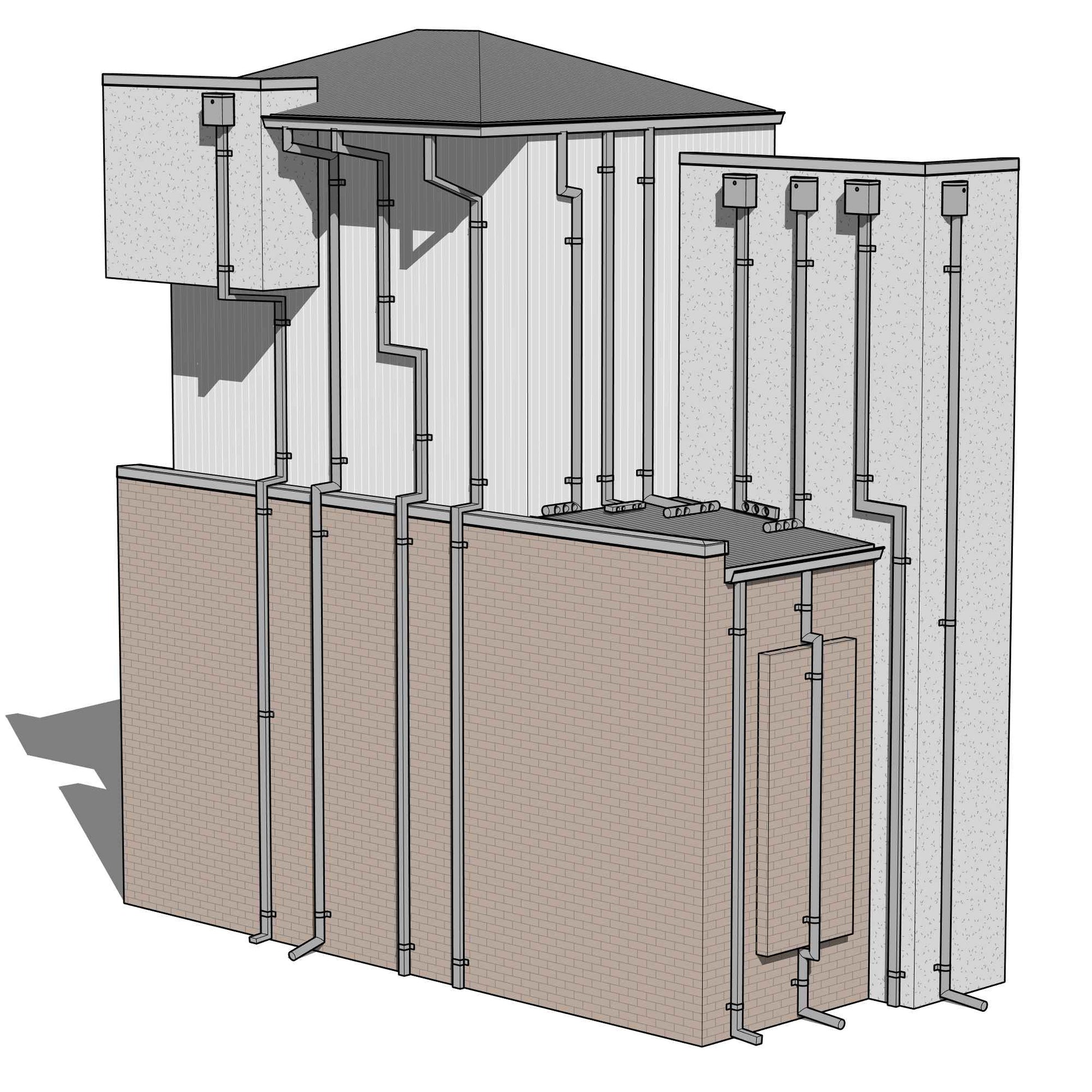 BIMcraftHQ-Plumbing-Downpipe and Rainwater Head