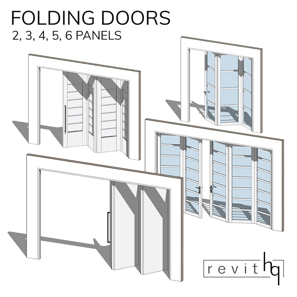 RevitHQ Family - Multiple Folding Panel Door Set - BIMcraftHQ