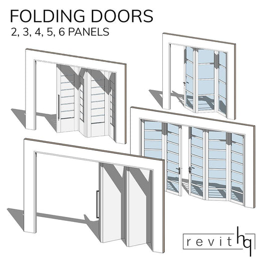 RevitHQ Family - Multiple Folding Panel Door Set - BIMcraftHQ