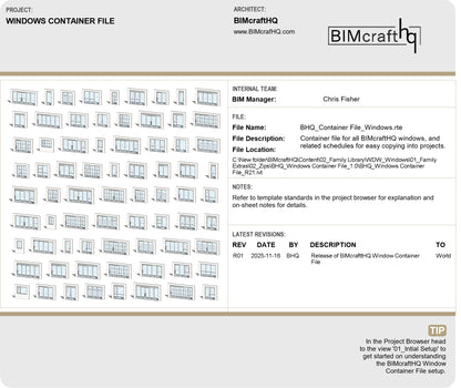 BIMcraftHQ Window Container Set