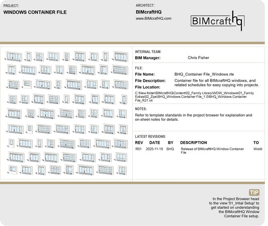 BIMcraftHQ Window Container Set