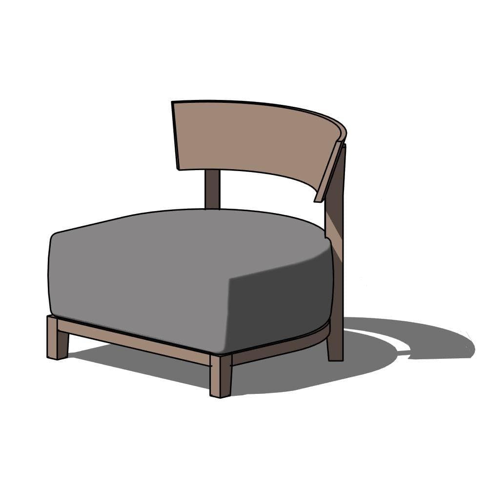 BIMcraftHQ-Furniture-Flexform Thomas Armchair