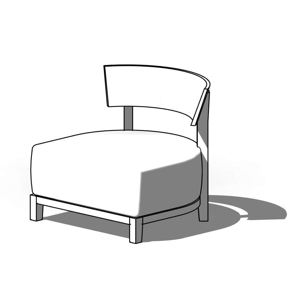 BIMcraftHQ-Furniture-Flexform Thomas Armchair