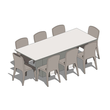 BIMcraftHQ-Furniture-Table and Chair Set