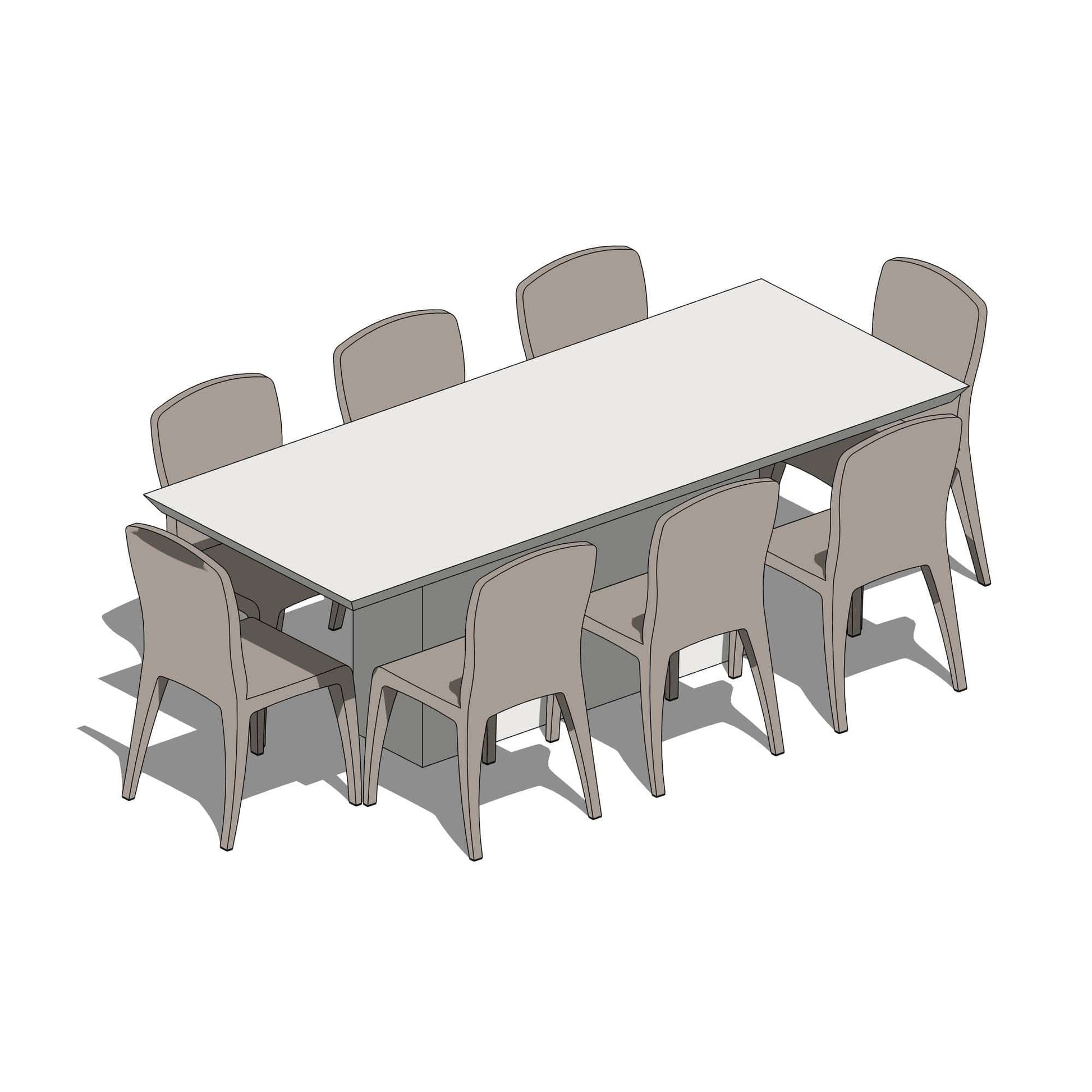 BIMcraftHQ-Furniture-Table and Chair Set