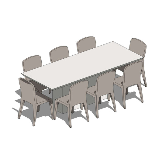 BIMcraftHQ-Furniture-Table and Chair Set