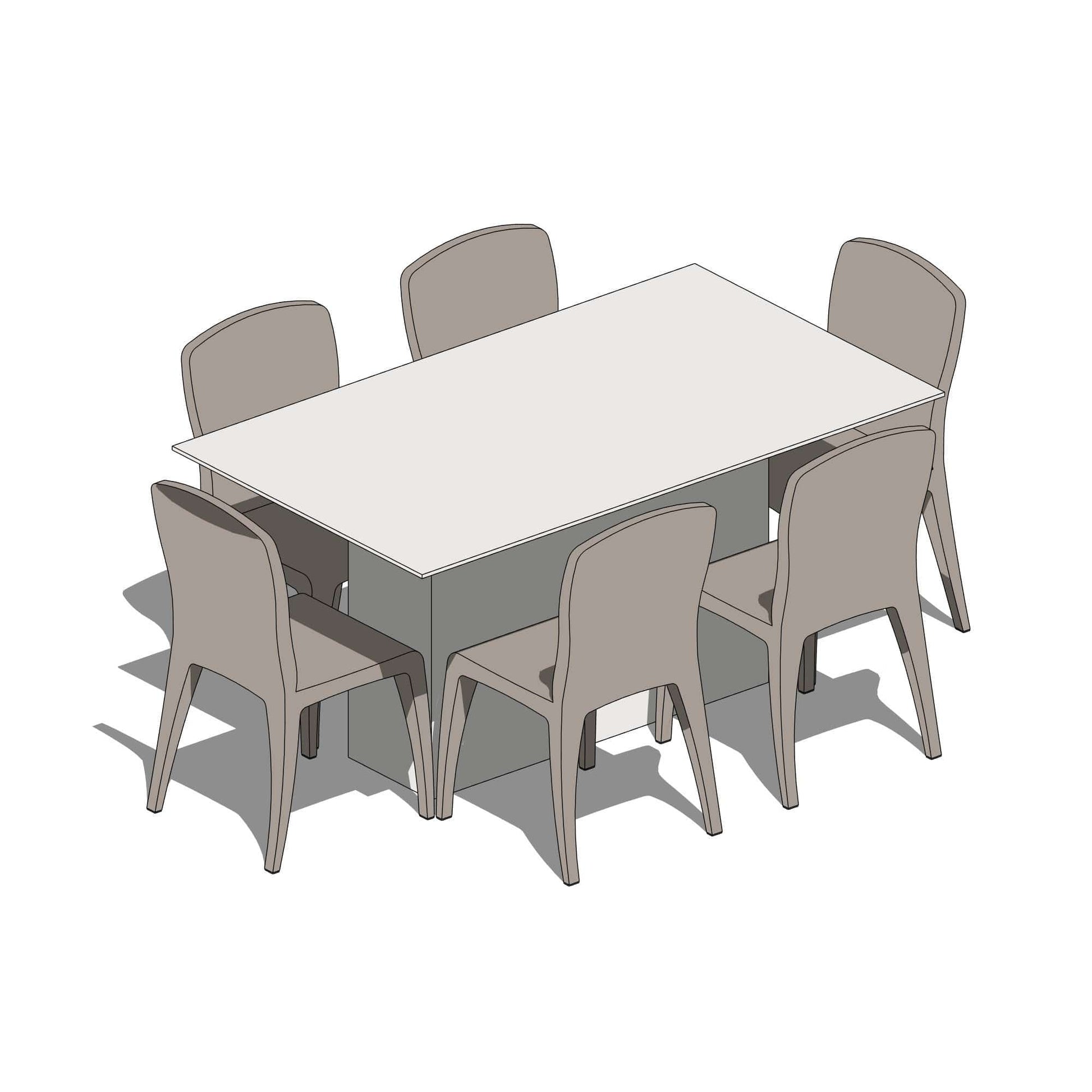 BIMcraftHQ-Furniture-Table and Chair Set