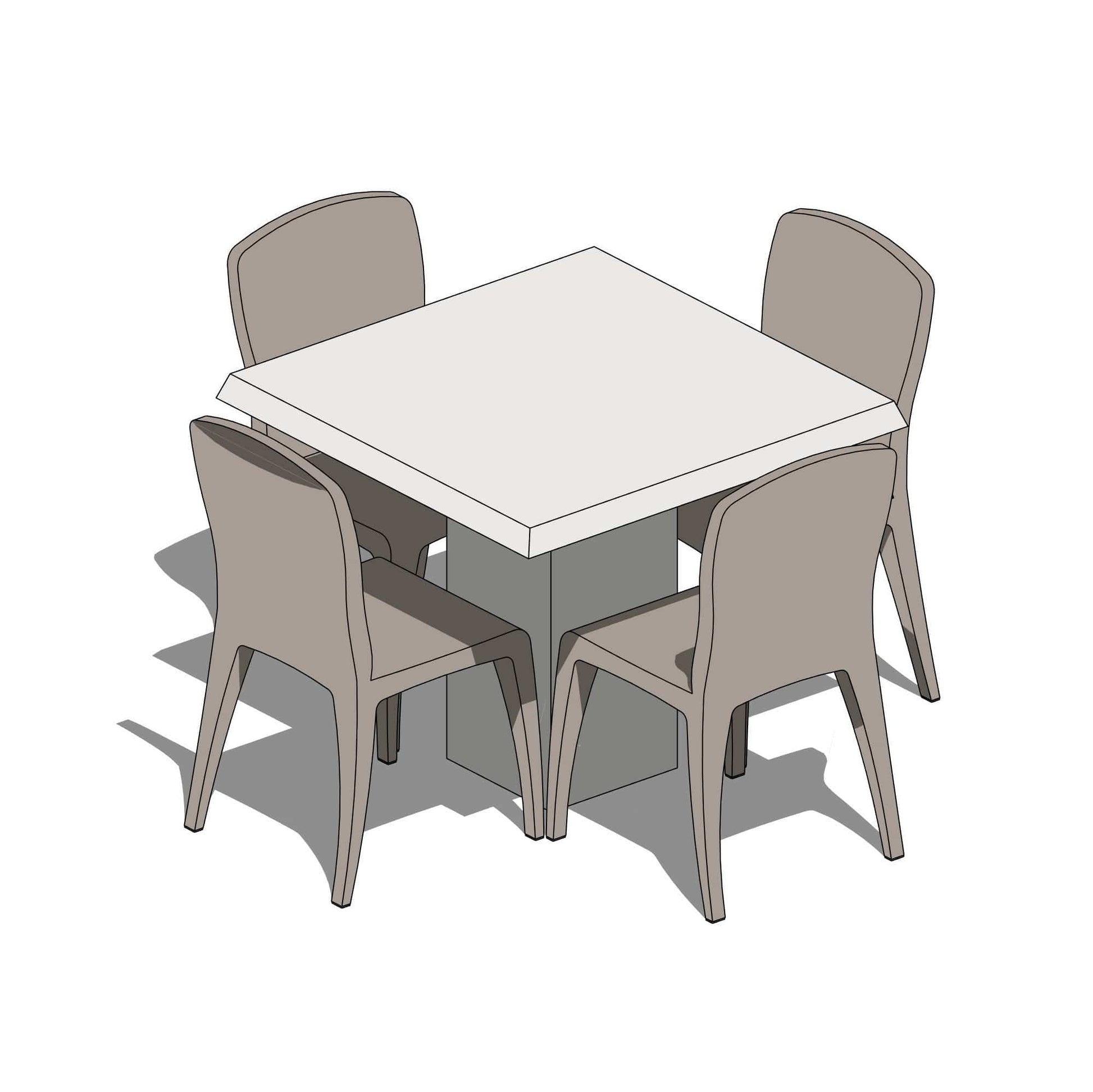 BIMcraftHQ-Furniture-Table and Chair Set