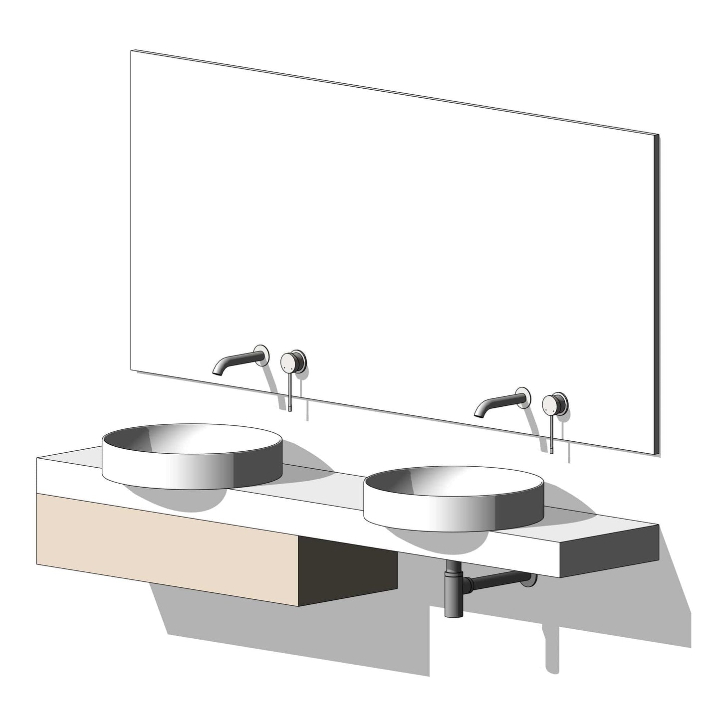 BIMcraftHQ-Joinery-Vanity and Basin Set