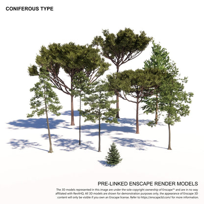 BIMcraftHQ-Planting-Coniferous Tree Pack