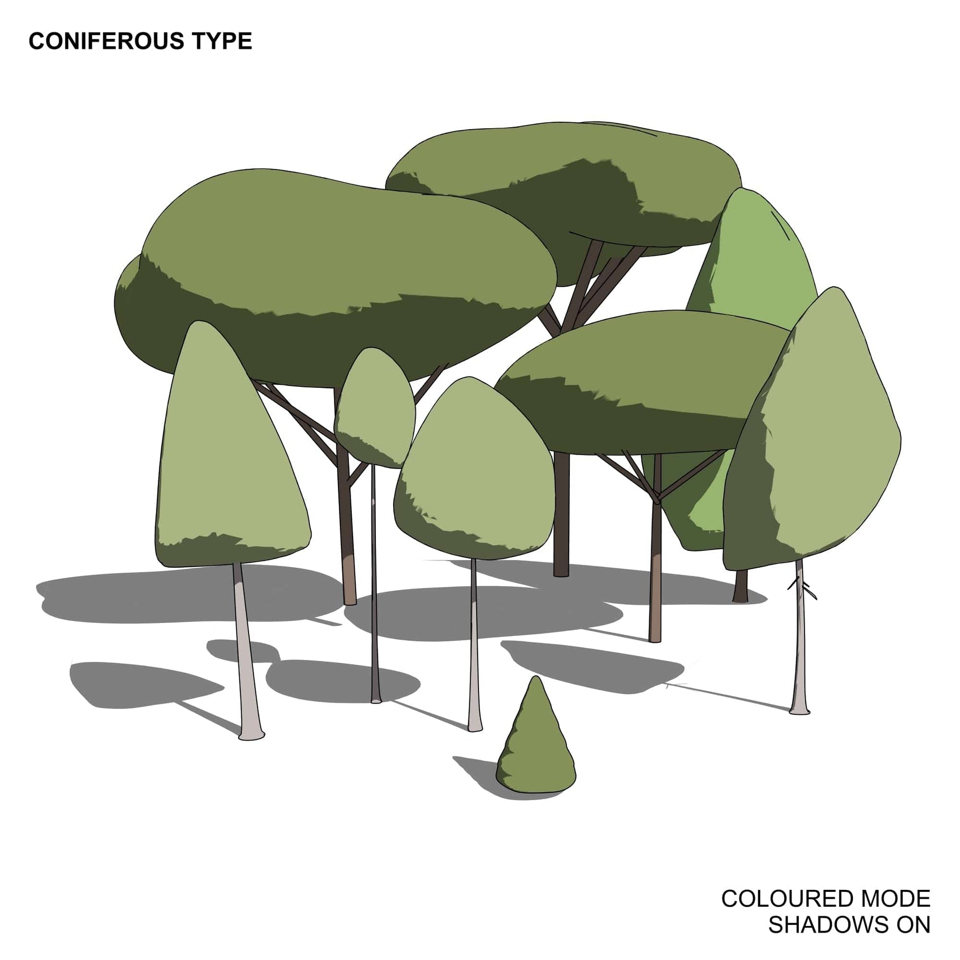 BIMcraftHQ-Planting-Coniferous Tree Pack
