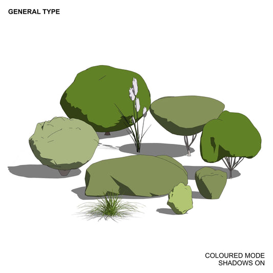BIMcraftHQ-Planting-General Shrub Pack