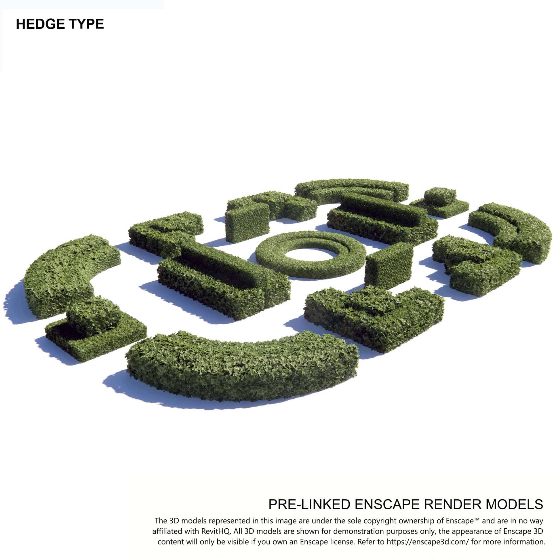 BIMcraftHQ-Planting-Hedge Shrub Pack