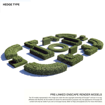 BIMcraftHQ-Planting-Hedge Shrub Pack