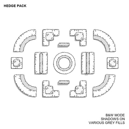 BIMcraftHQ-Planting-Hedge Shrub Pack