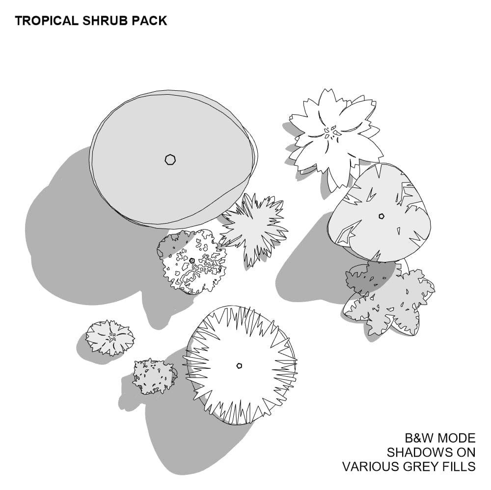 BIMcraftHQ-Planting-Tropical Shrub Pack