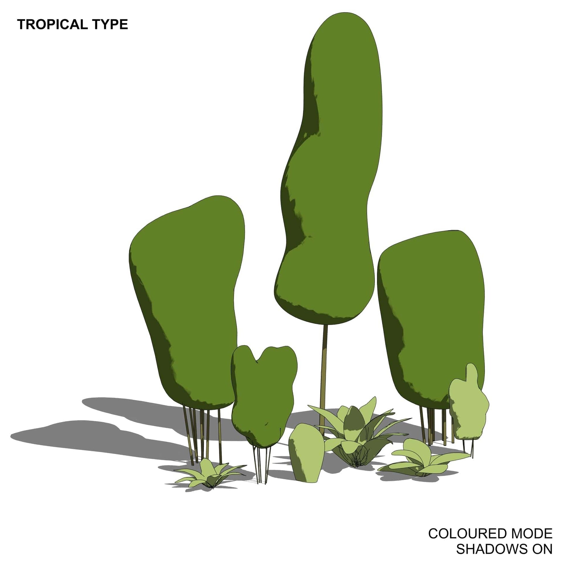 BIMcraftHQ-Planting-Tropical Shrub Pack