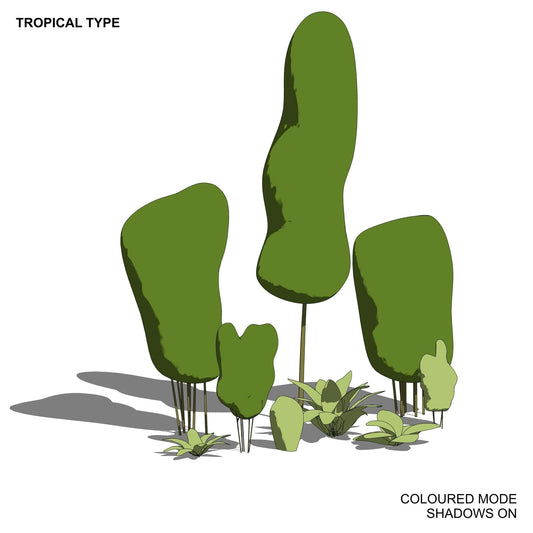 BIMcraftHQ-Planting-Tropical Shrub Pack