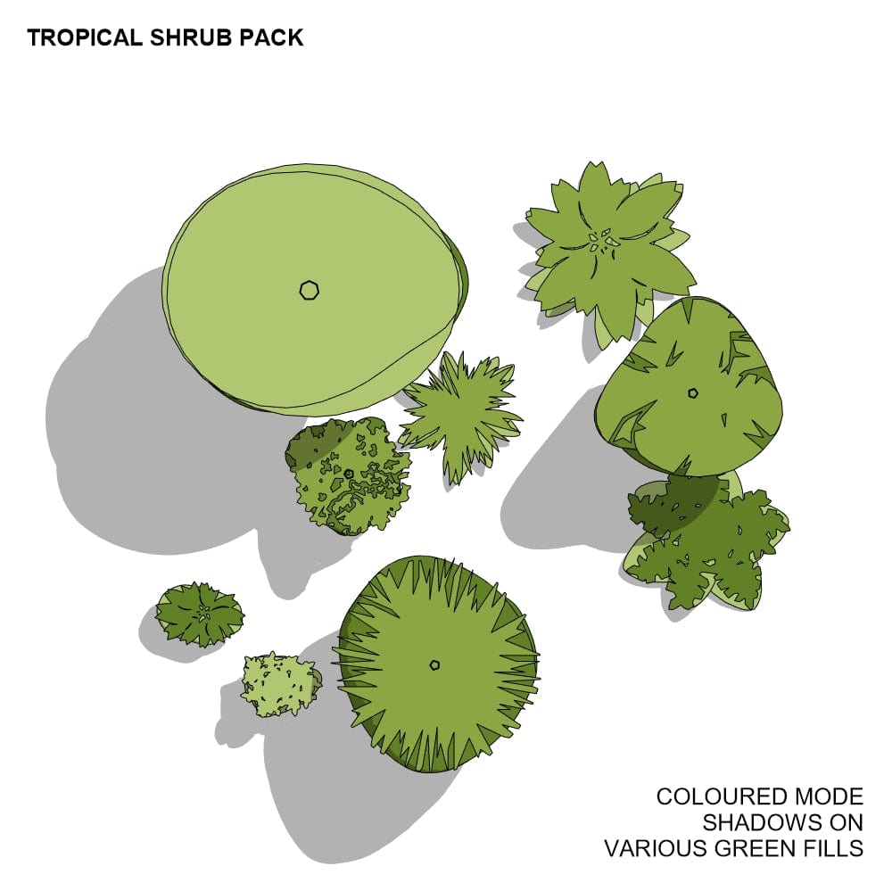 BIMcraftHQ-Planting-Tropical Shrub Pack