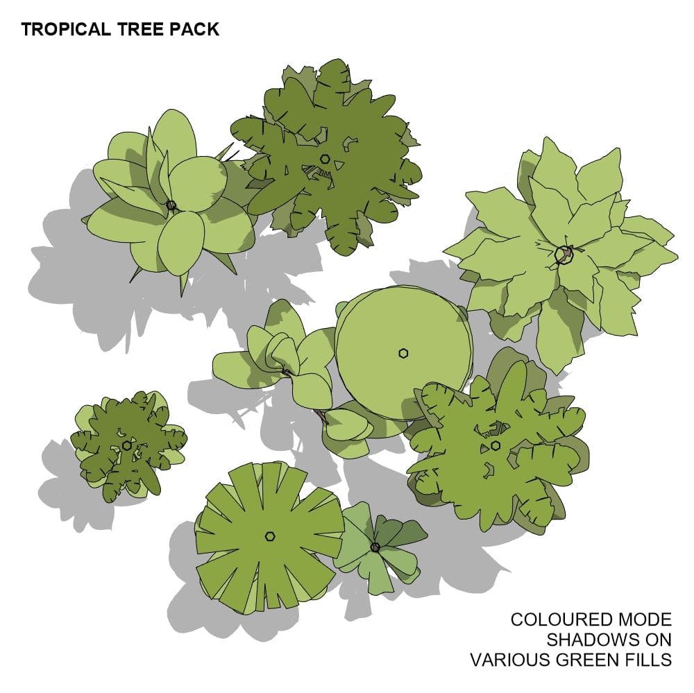 BIMcraftHQ-Planting-Tropical Tree Pack