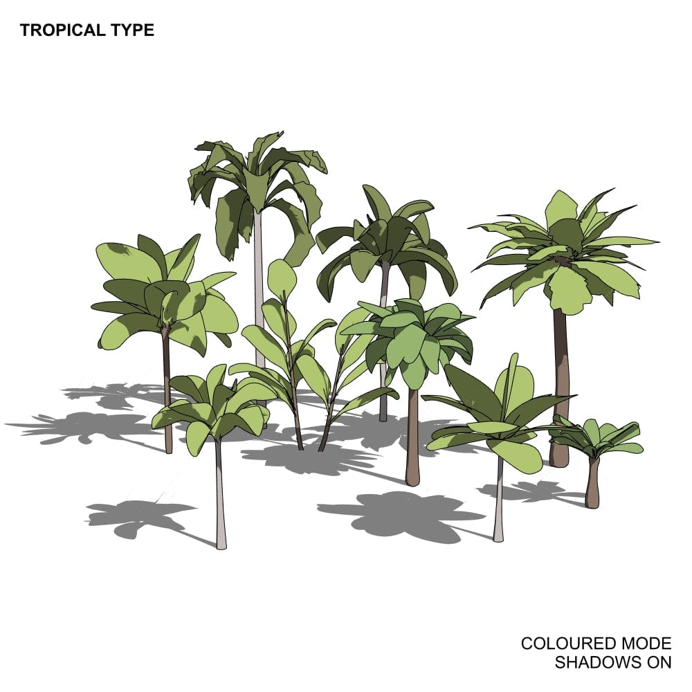 BIMcraftHQ-Planting-Tropical Tree Pack
